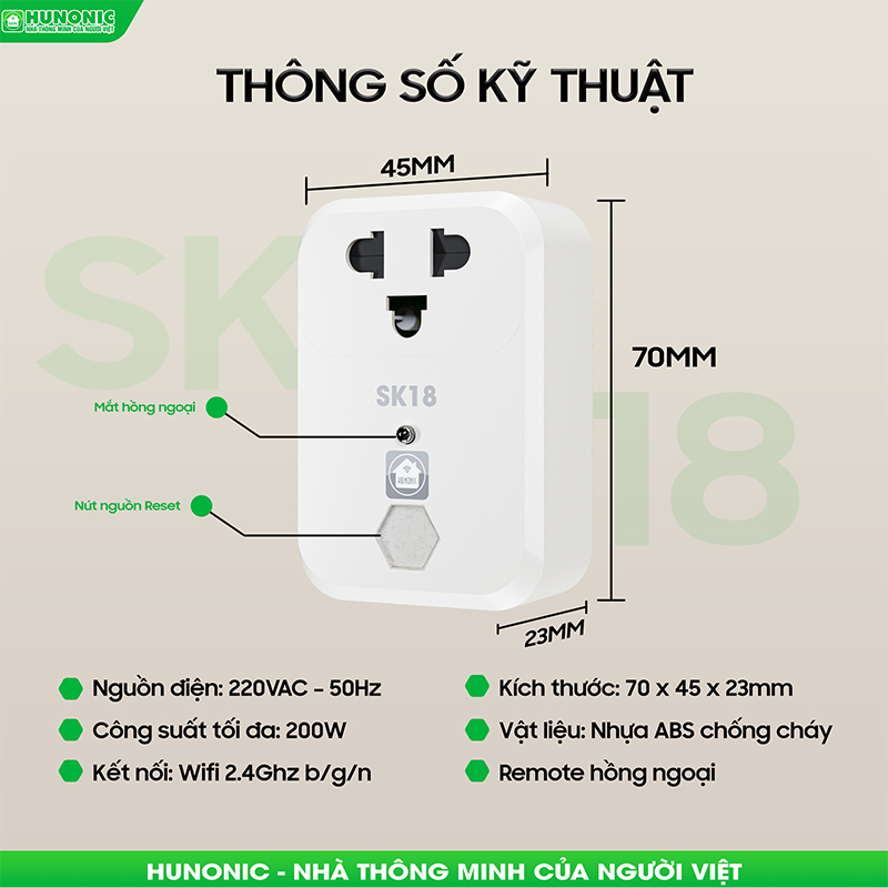 Ổ Cắm Quạt Thông Minh SK18